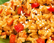 Рис с овощами и бульоном Хондаши