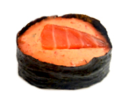 Гункан-маки с лососем